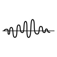 Equalizer icon with sound wave line vector