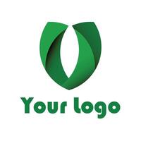 Organic Product Logo Design Concept with Green Leaves and Natural Elements vector