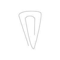Paperclips Black Line vector