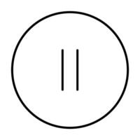 Pause line icon. illustration. stop icon vector