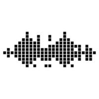 Equalizer icon with sound wave line. Minimalist Sound Wave Line Art vector
