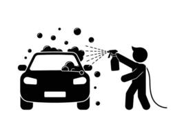 Car wash icon illustration vector