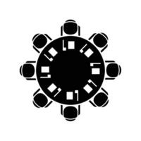 A black and white image of a poker table vector