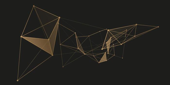 Technological background from polygons and lines.Molecule structure and communication.Technology banner. vector