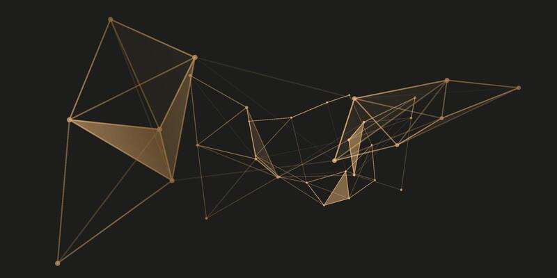 Technological background from polygons and lines.Molecule structure and communication.Technology banner.