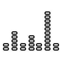 Sound wave Adjustment sliders icon graphic illustration for equalizer control panel design vector