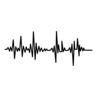 Equalizer icon with sound wave line. Minimalist Sound Wave Line Art. Sound Wave Outline Icon vector
