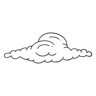 Hand drawn cloud sketch style sky cloudscape