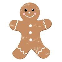 Gingerbread man. Christmas cookies. Cute illustration vector