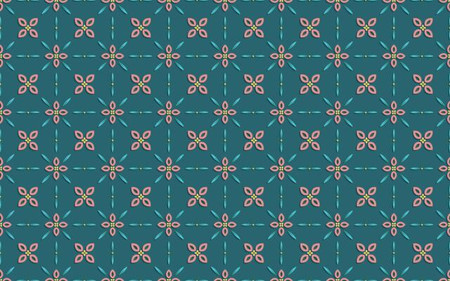 Colorful grid seamless pattern. Bright Floral folk background style for wallpaper, textiles, and home decor applications.