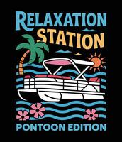 Relaxation station - pontoons edition vector
