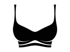 A black and white bra top silhouette vector