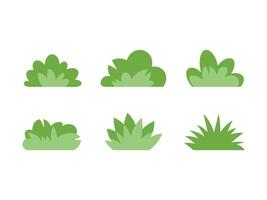 Green plants icons set vector