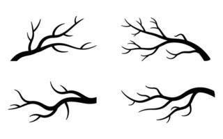 Tree branches silhouette vector