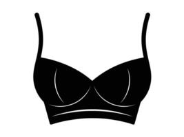 A black bra top on a white background vector