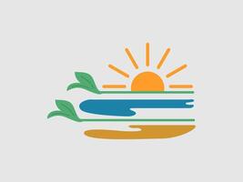 a stylized illustration representing nature and sunshine vector