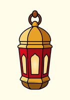 Lantern Lamp Illustration Design vector