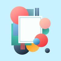 Colorful Abstract Illustration With Several Circles And Squares vector