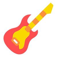 Retro Futuristic Electric Guitar Icon vector
