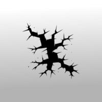 Realistic Wall Crack Element for Damage Texture on grey background vector