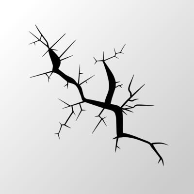Realistic Wall Crack Element for Damage Texture and Broken Effect Design