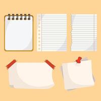 notebooks and paper designs vector