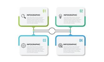 Timeline infographic template. 4 Step timeline journey, calendar Flat simple infographics design template. presentation graph. Business concept with 4 options, vector