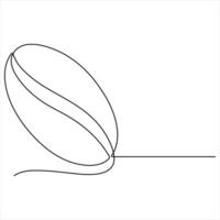 Continuous one line drawing of Coffee Beans minimalist illustration vector