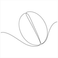 One line drawing of Coffee Beans minimalist illustration vector