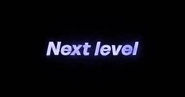 Next Level Violet Neon Cyberpunk Text Animation Design video
