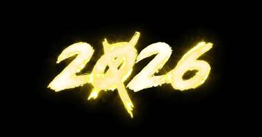 2026 Cyberpunk Neon Glowing Text Animation Background video