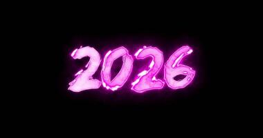 Cyberpunk 2026 Neon Glowing Text Animation Background video