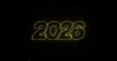 2026 Yellow Neon Cyberpunk Text Animation Background video
