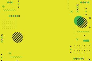 Mempish abstract element yellow background vector