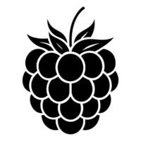 Silhouette of raspberry illustration vector