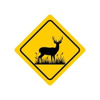 Beware of animals sign illustration vector