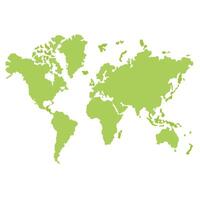 Detailed World Map with Countries vector