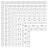 Art Deco Frame Border Bundle. vector
