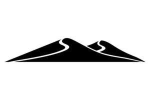 Silhouette of desert dunes forming a graphic logo illustration vector