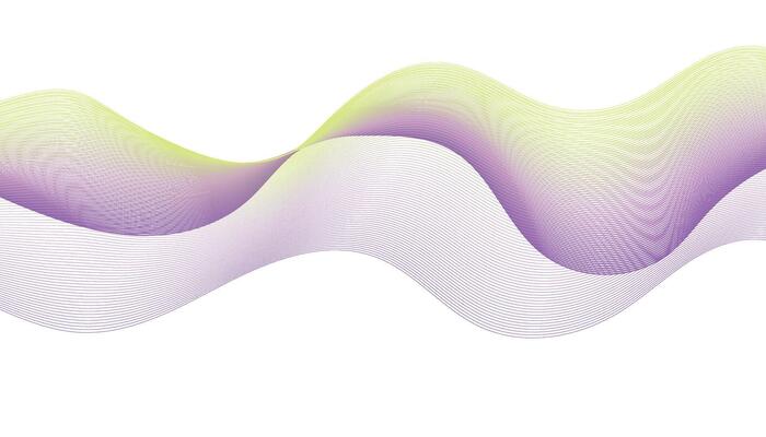 Abstract Gradient Wave Background with Purple and Green Flowing Lines