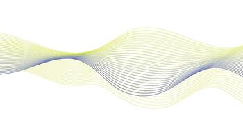 Abstract Blue and Yellow Wave Lines vector