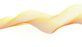 Soft Yellow and Orange Abstract Wave Lines on White Background vector