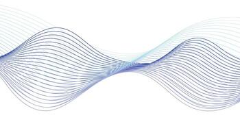 Blue Wave Lines on White Background vector