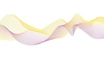 Yellow and Pink Abstract Wave Background, Smooth Gradient Lines on White vector