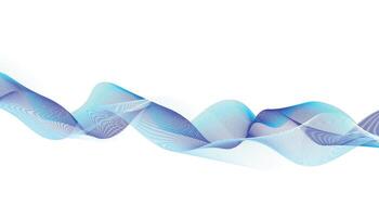 Blue and Purple Abstract Wave Lines on White Background vector