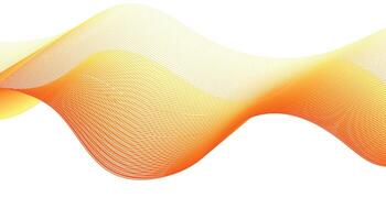 Orange and Yellow Abstract Wave Lines on White Background vector