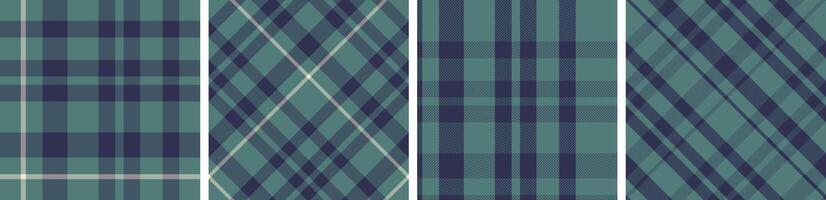 Seamless plaid pattern set. tartan for dress flannel skirt, tablecloth, modern and fashion print. vector