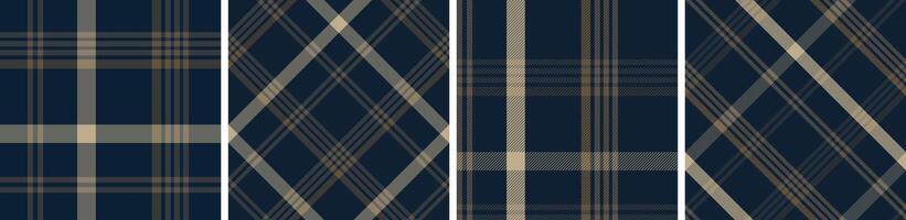 Seamless plaid pattern set.tartan for dress flannel skirt, tablecloth modern and fashion print. vector