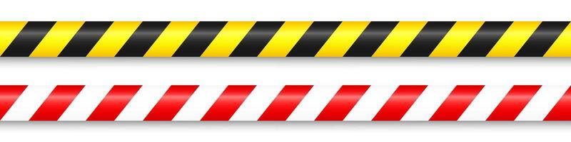 Realistic barricade tape. Police warning line. Danger or hazard stripe. Under construction sign. illustration. vector