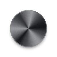 Realistic metal chrome button. Silver steel volume control knob. Application interface design element. App icon. illustration. vector